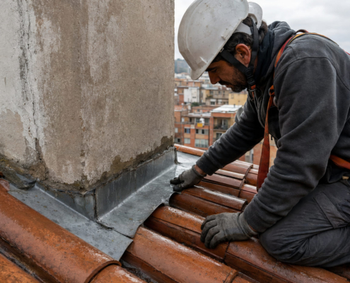 goteras-en-chimeneas-encuentro-cubierta-barcelona